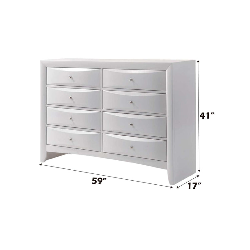 Ireland 8 Drawers  Dresser, White Finish Acme