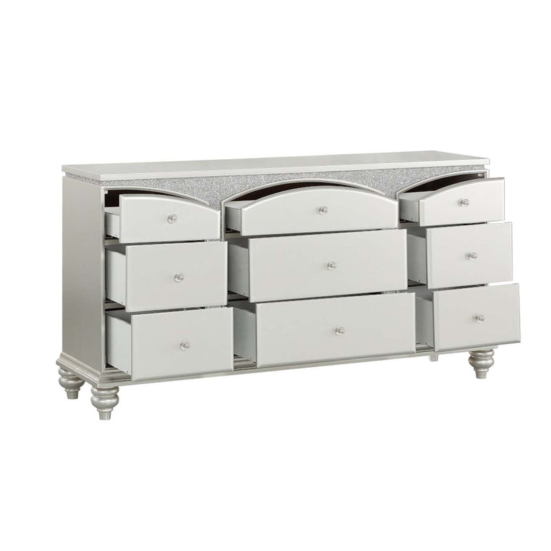 Maverick 9 Drawers  Dresser, Platinum Finish Acme
