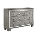 Antares 9 Drawers  Dresser, Light Gray Oak Finish Acme