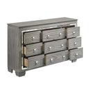 Antares 9 Drawers  Dresser, Light Gray Oak Finish Acme