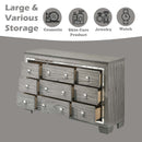 Antares 9 Drawers  Dresser, Light Gray Oak Finish Acme