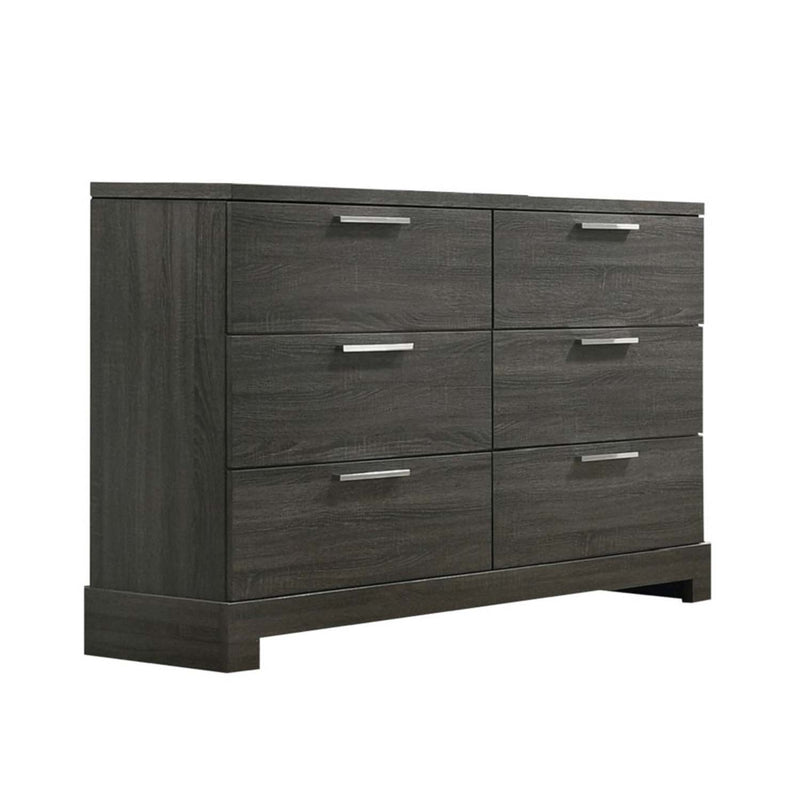 Lantha 6 Drawers  Dresser, Gray Oak Finish Acme