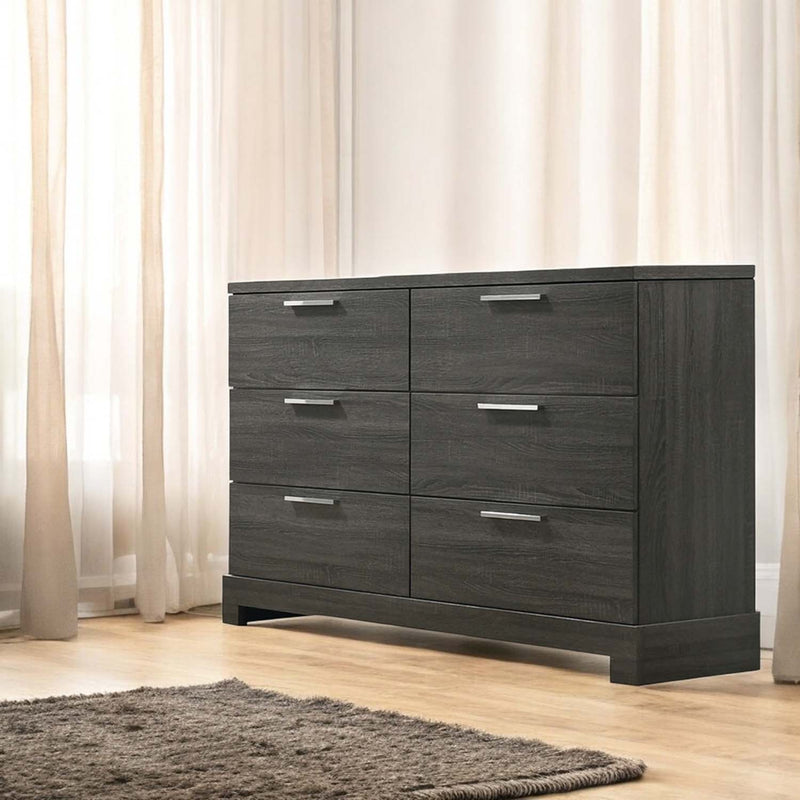 Lantha 6 Drawers  Dresser, Gray Oak Finish Acme