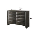 Ireland 8 Drawers  Dresser, Gray Oak Finish Acme