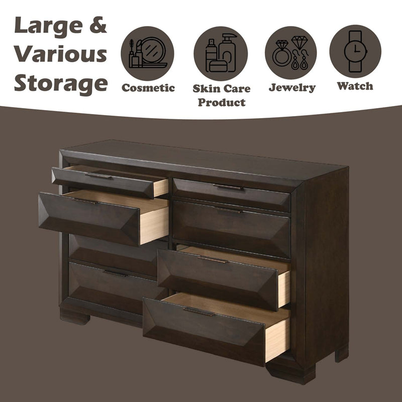 Merveille 8 Drawers Dresser, Espresso Finish Acme