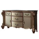 Vendome 5 Drawers & 2 Doors Dresser, Gold Patina Finish Acme