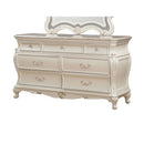 Chantelle 7 Drawers w/Marble Top Dresser, Pearl White Finish Acme