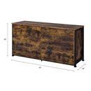 Juvanth 6 Drawers Dresser, Rustic Oak & Black Finish Acme