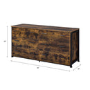 Juvanth 6 Drawers Dresser, Rustic Oak & Black Finish Acme
