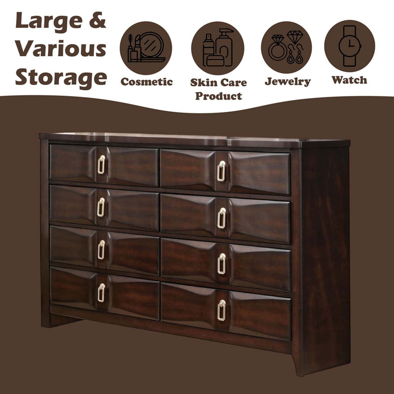 Lancaster 8 Drawers Dresser, Espresso Finish Acme