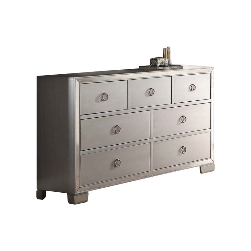 Voeville II 7 Drawers  Dresser, Platinum Finish Acme