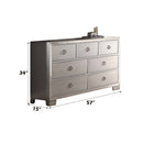 Voeville II 7 Drawers  Dresser, Platinum Finish Acme