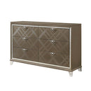 Skylar 6 Drawers  Dresser, Dark Champagne Finish Acme