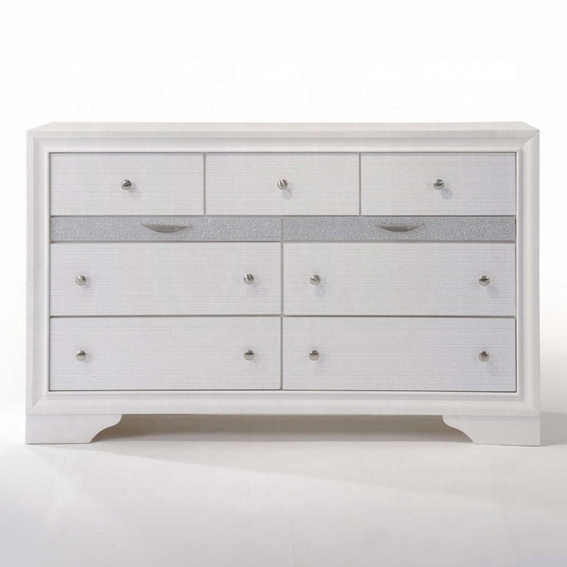 Naima 7 Drawers Dresser, White Finish Acme