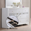 Naima 7 Drawers Dresser, White Finish Acme