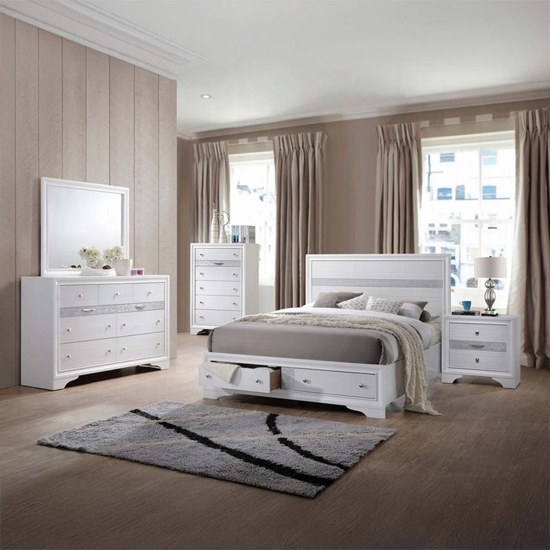 Naima 7 Drawers Dresser, White Finish Acme