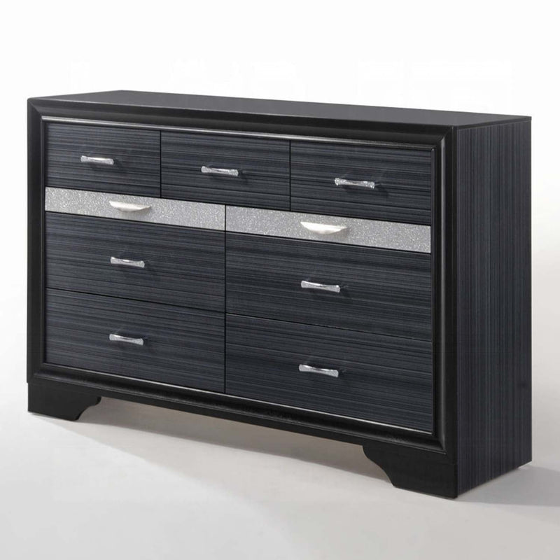 Naima 7 Drawers Dresser, Black Finish Acme