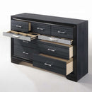Naima 7 Drawers Dresser, Black Finish Acme