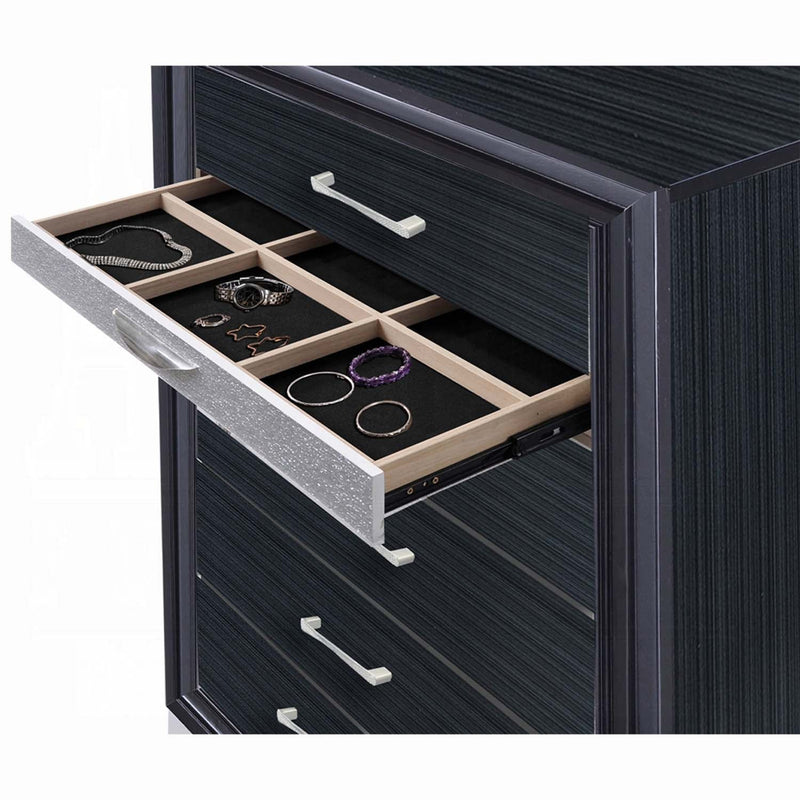 Naima 7 Drawers Dresser, Black Finish Acme