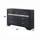 Naima 7 Drawers Dresser, Black Finish Acme