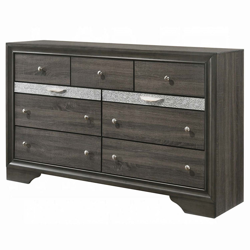 Naima 7 Drawers Dresser, Gray Finish Acme