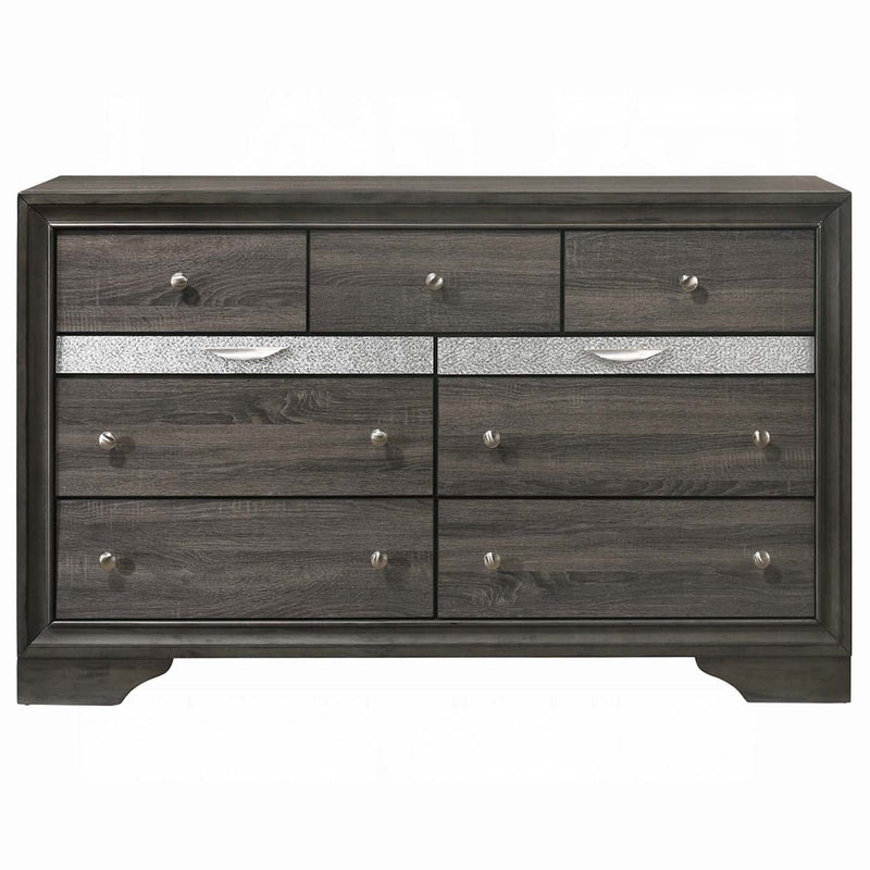 Naima 7 Drawers Dresser, Gray Finish Acme
