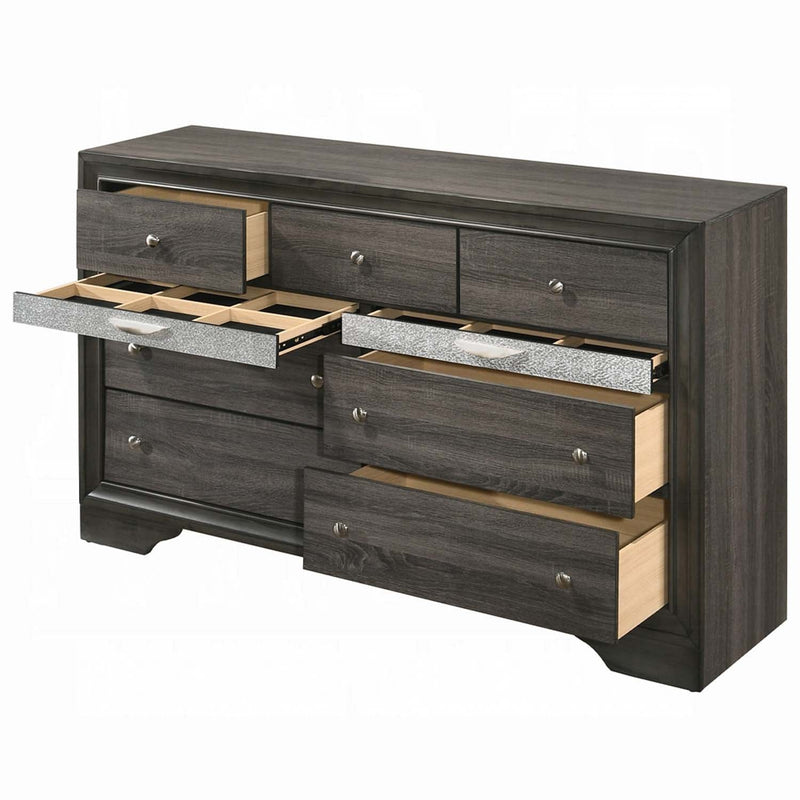 Naima 7 Drawers Dresser, Gray Finish Acme