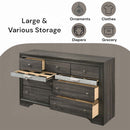 Naima 7 Drawers Dresser, Gray Finish Acme