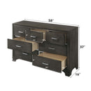 Carine II 7 Drawers  Dresser, Gray Finish Acme