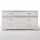 Naima II 8 Drawers  Dresser, White High Gloss Finish Acme