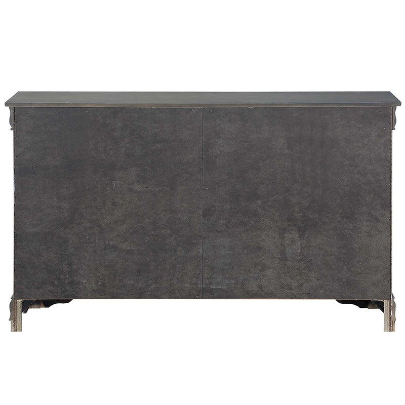 Louis Philippe 6 Drawers  Dresser, Dark Gray Finish Acme