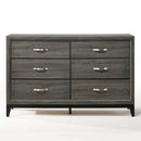 Valdemar 6 Drawers  Dresser, Weathered Gray Finish Acme