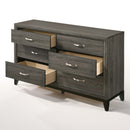 Valdemar 6 Drawers  Dresser, Weathered Gray Finish Acme