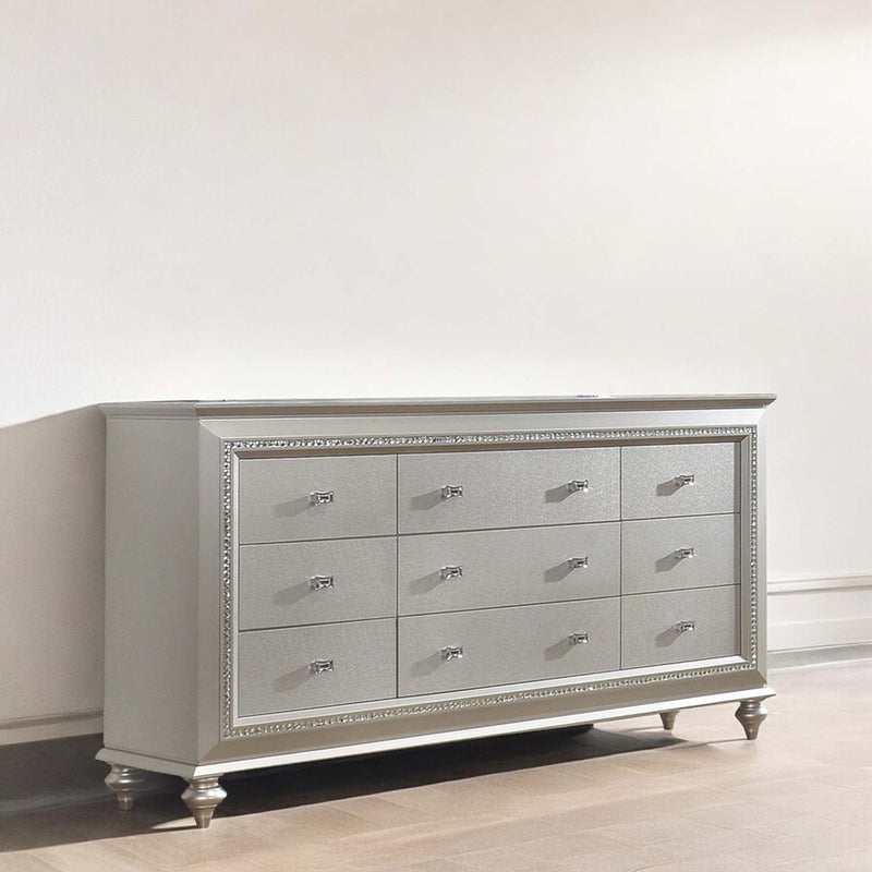 Kaitlyn 9 Drawers  Dresser, Champagne Finish Acme
