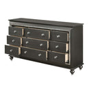 Kaitlyn 9 Drawers  Dresser, Metallic Gray Finish Acme