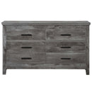 Vidalia 6 Drawers  Dresser, Rustic Gray Oak Finish Acme