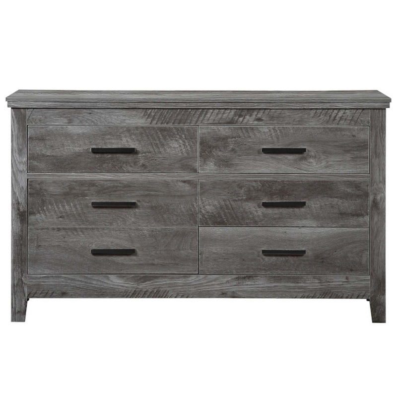 Vidalia 6 Drawers  Dresser, Rustic Gray Oak Finish Acme