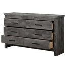 Vidalia 6 Drawers  Dresser, Rustic Gray Oak Finish Acme