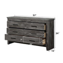Vidalia 6 Drawers  Dresser, Rustic Gray Oak Finish Acme
