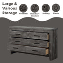 Vidalia 6 Drawers  Dresser, Rustic Gray Oak Finish Acme