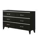 Chelsie 6 Drawers  Dresser, Black Finish Acme