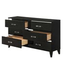 Chelsie 6 Drawers  Dresser, Black Finish Acme