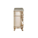 Gorsedd 6 Drawers Dresser, Marble Top & Golden Ivory Finish Acme