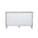 Gorsedd 6 Drawers Dresser, Marble Top & Golden Ivory Finish Acme