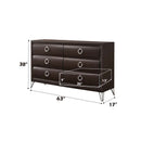 Tablita 6 Drawers  Dresser, Dark Merlot Finish Acme