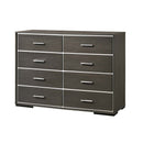 Escher 8 Drawers  Dresser, Gray Oak Finish Acme
