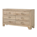 Miquell 6 Drawers  Dresser, Natural Finish Acme