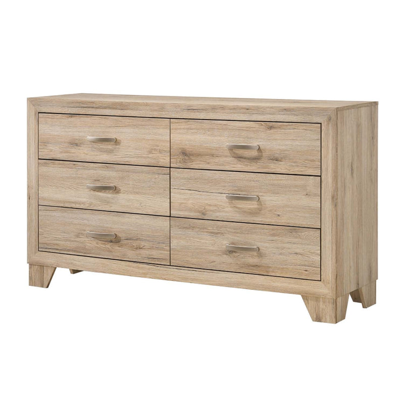 Miquell 6 Drawers  Dresser, Natural Finish Acme