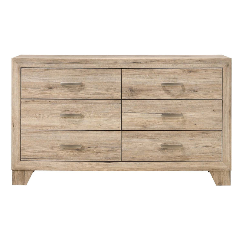 Miquell 6 Drawers  Dresser, Natural Finish Acme