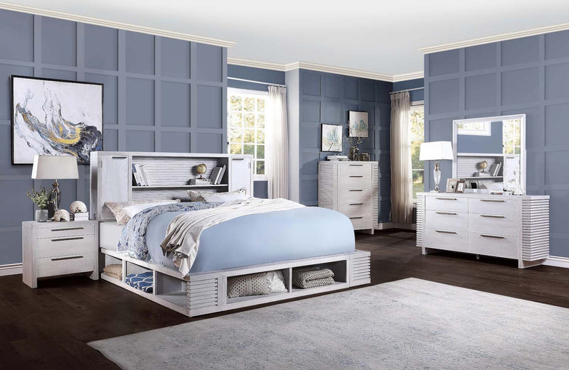 Aromas 6 Drawers Dresser, White Oak Finish Acme
